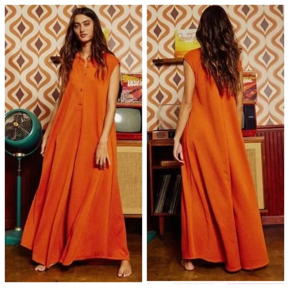 BUCKETLIST Wide Leg Solid Jumpsuit Rust - Picture 1 of 8